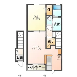 ソラーナ B【2階】の間取り