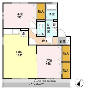 エクセル橘【2階】の間取り