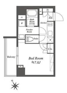 ブライズ白金台【7階】の間取り