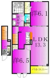 セレシア おおたかの森【2階】の間取り