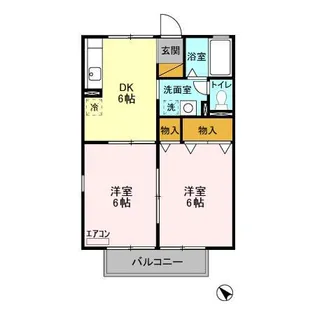 屋敷添ハイツ【2階】の間取り