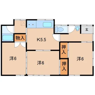 福島県福島市丸子字石名田【一戸建】の間取り