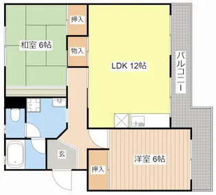第2辻ハイツ【4階】の間取り