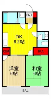 埼玉県蕨市北町2【マンション】の間取り