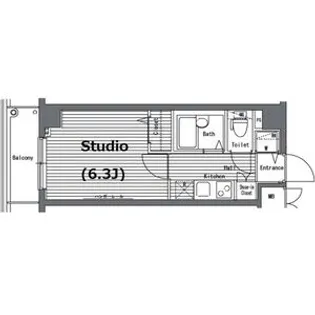 1Kの間取り画像