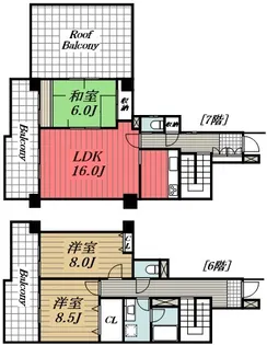 千葉県千葉市稲毛区園生町【マンション】の間取り