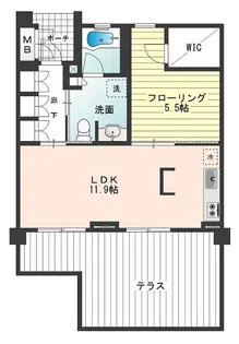 プライムメゾン武蔵野の杜【1階】の間取り