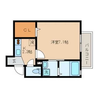 パーチェ西大井【1階】の間取り
