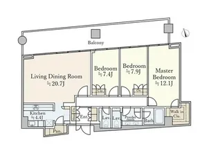 虎ノ門ヒルズレジデンス【40階】の間取り