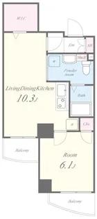 東京都江東区海辺【マンション】の間取り