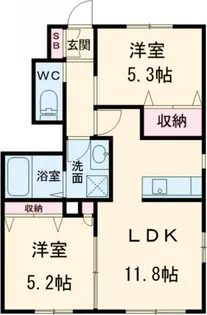 リヴェール【1階】の間取り