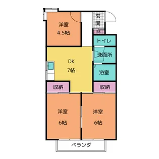 コーポダイアナ A【2階】の間取り