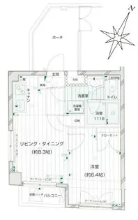 パークウェル世田谷若林【5階】の間取り