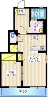 モデスティ希望ヶ丘B【1階】の間取り