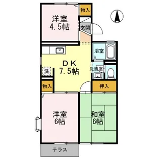 神奈川県伊勢原市東大竹2【アパート】の間取り