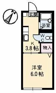 ゆうハイツ【1階】の間取り