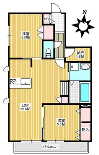 ミレ・リビエール II【2階】の間取り