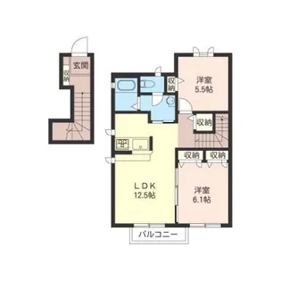 和(なごみ)B【2階】の間取り