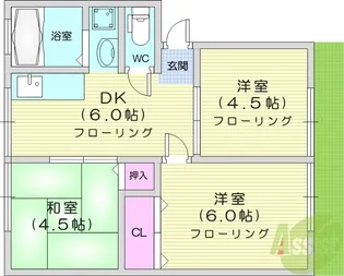 サンハイツ門暮A【1階】の間取り