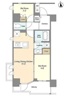 アプリーレ東中野【7階】の間取り