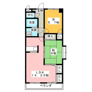 グリーンヒル岡弥II【3階】の間取り