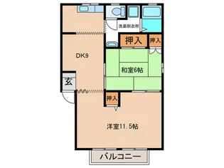セジュ-ルマエダI【2階】の間取り