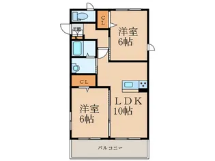 レグルス楡の木B棟【1階】の間取り