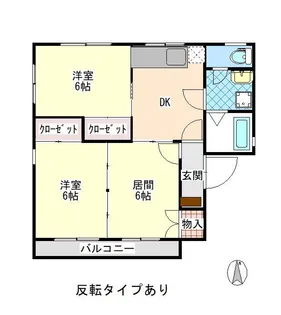 フォーダイアモンズタウン B【2階】の間取り