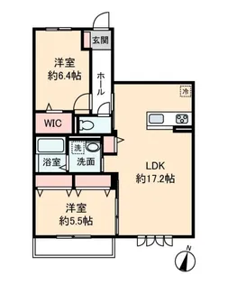 パークサイド相生A【1階】の間取り