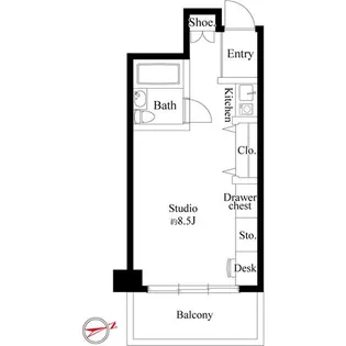 クレセントコート川崎【3階】の間取り
