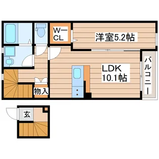 プランドール長町【2階】の間取り
