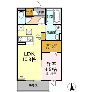 メゾンドソレイユ【1階】の間取り