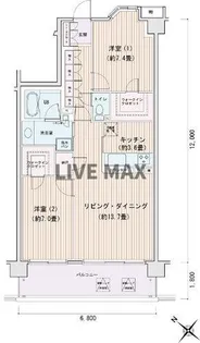 エスティメゾン豊洲レジデンスD【5階】の間取り