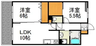 アルションシェーヌ【1階】の間取り