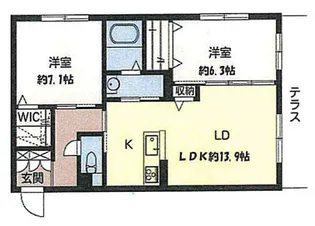 シャーメゾンウエストブラン【2階】の間取り