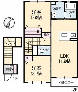 Be Will II【2階】の間取り