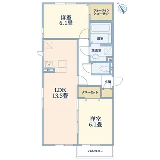 ル・ポール東白楽22B棟【1階】の間取り