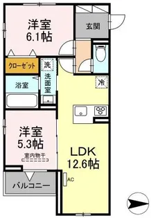 シエルクレール【2階】の間取り