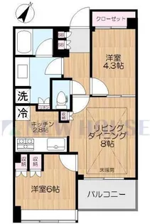 ルネ神楽坂【14階】の間取り