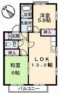 ディアス戸坂新町 A棟【1階】の間取り