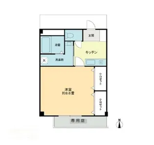 フォブールジャミン【2階】の間取り