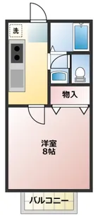 エクレール東源台B【2階】の間取り