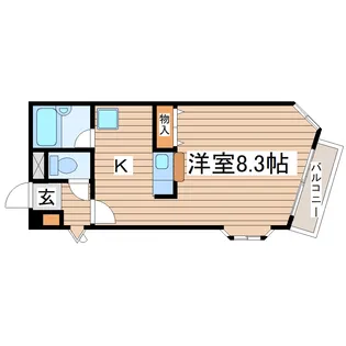 タウンサイド錦【3階】の間取り