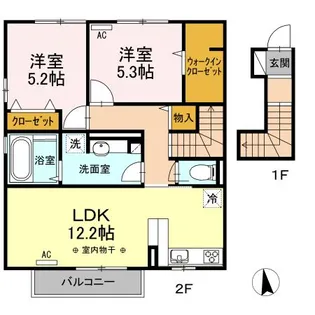 ラフィーネII【2階】の間取り