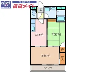 ラ・ブランシュ【2階】の間取り