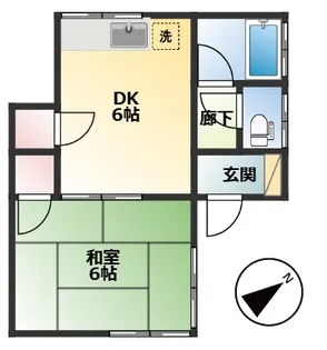 コーポ国行【1階】の間取り