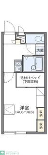 レオパレスロワゾ ブルー【1階】の間取り