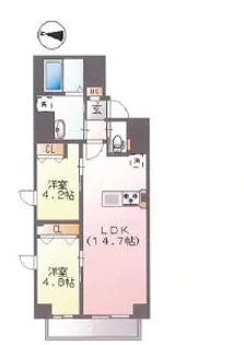 ベラビスタ木場【5階】の間取り