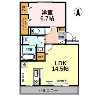 クラース【3階】の間取り