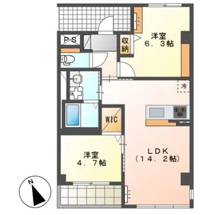 メルヴェール コリーヌ【2階】の間取り